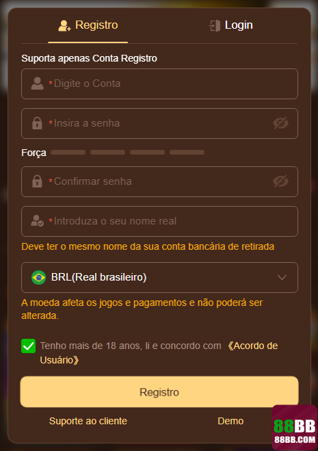 88bb.com Passo a Passo Cadastro